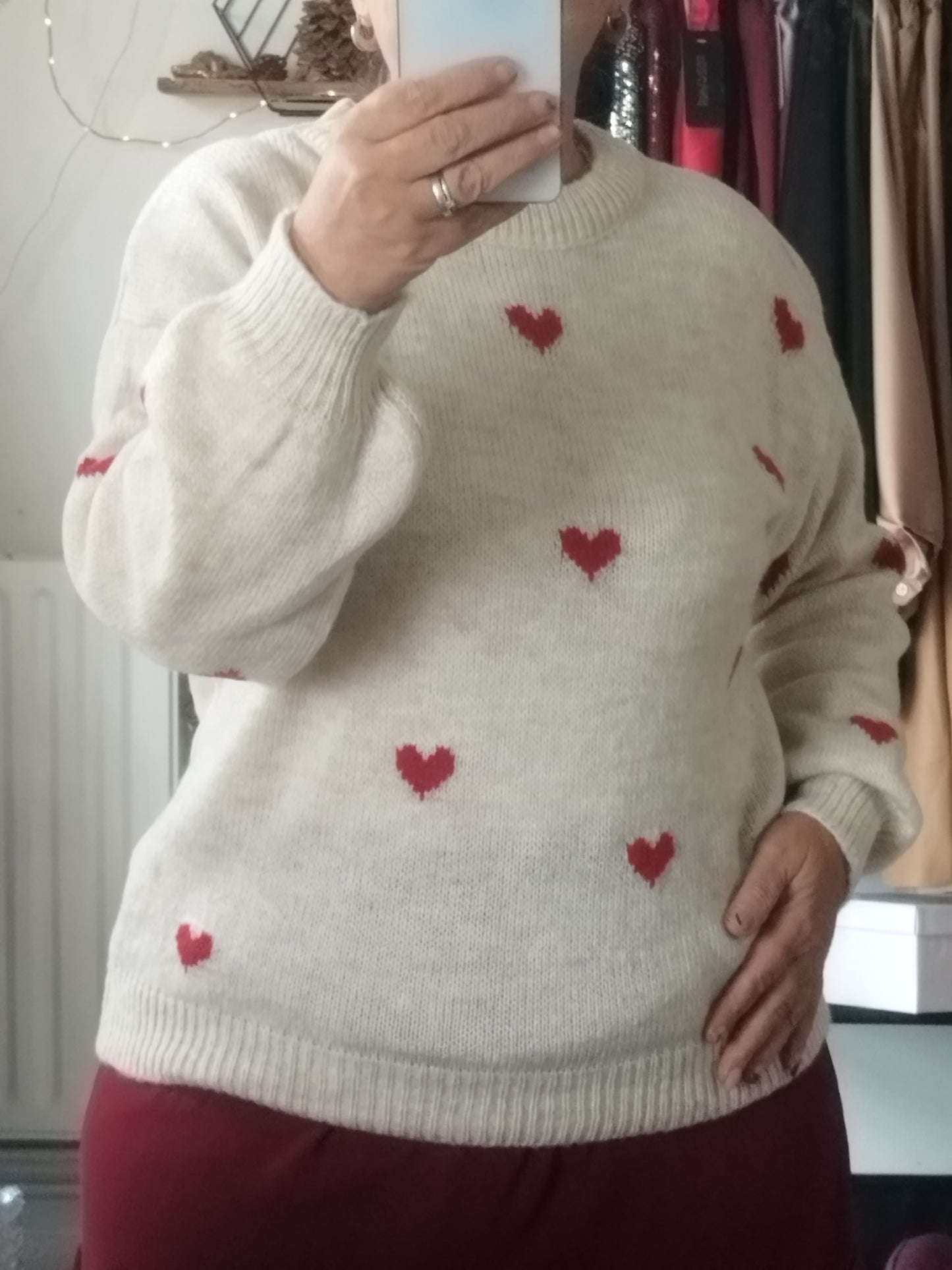 Pull en maille coeur